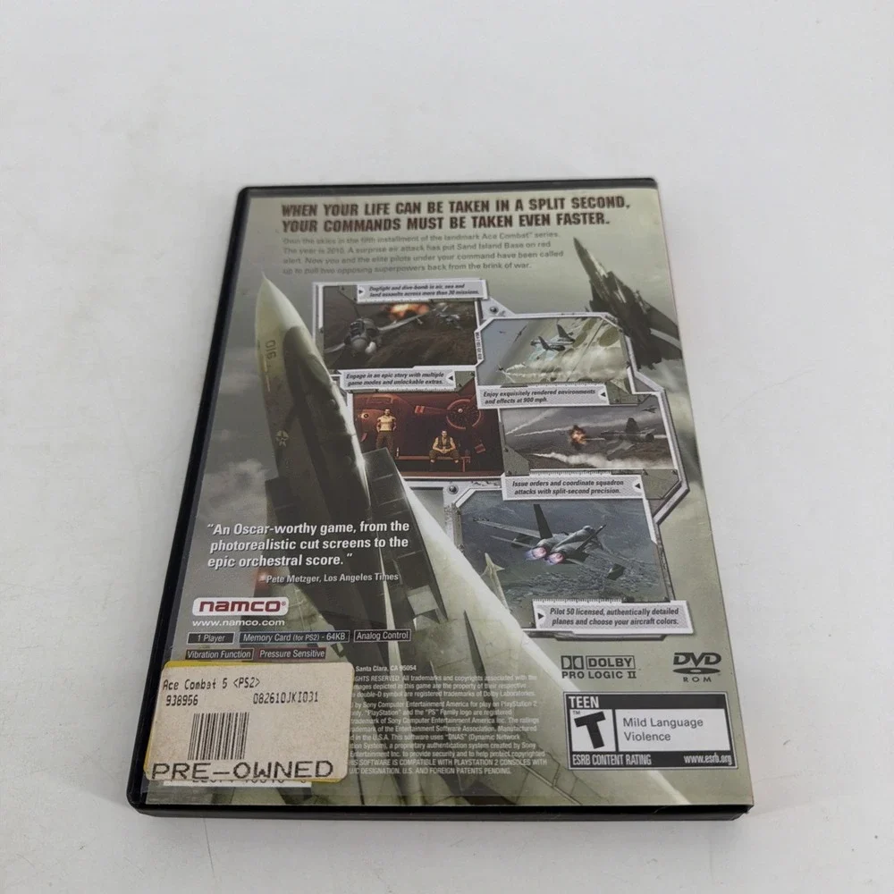 Ace Combat 5: The Unsung War (Sony PlayStation 2, 2004) COMPLETE IOB